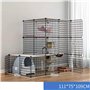Generic Niches pour chat - Cage pour chat - Grande cage à 2/3/4/5 niveaux - Cage pour chat en fil métallique - Maison pour petit