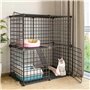Generic Niches pour chat - Cage pour chat - Grande cage à 2/3/4/5 niveaux - Cage pour chat en fil métallique - Maison pour petit