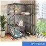 Generic Niches pour chat - Cage pour chat - Grande cage à 2/3/4/5 niveaux - Cage pour chat en fil métallique - Maison pour petit