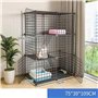 Generic Niches pour chat - Cage pour chat - Grande cage à 2/3/4/5 niveaux - Cage pour chat en fil métallique - Maison pour petit