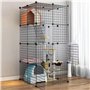 Generic Niches pour chat - Cage pour chat - Grande cage à 2/3/4/5 niveaux - Cage pour chat en fil métallique - Maison pour petit