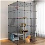 Generic Niches pour chat - Cage pour chat - Grande cage à 2/3/4/5 niveaux - Cage pour chat en fil métallique - Maison pour petit