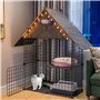 Generic Enclos pour petit animal domestique - Niche pour chat d'intérieur et chat - Clôture à faire soi-même avec porte pour une