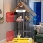 Generic Enclos pour petit animal domestique - Niche pour chat d'intérieur et chat - Clôture à faire soi-même avec porte pour une