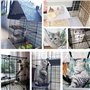 Generic Enclos pour petit animal domestique - Niche pour chat d'intérieur et chat - Clôture à faire soi-même avec porte pour une