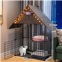 Generic Enclos pour petit animal domestique - Niche pour chat d'intérieur et chat - Clôture à faire soi-même avec porte pour une