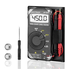 Mini Multimètre de Poche Numérique à Sélection Automatique AP-4201 4000 Comptes Multimètre Numérique de Poche pour Tension AC/DC