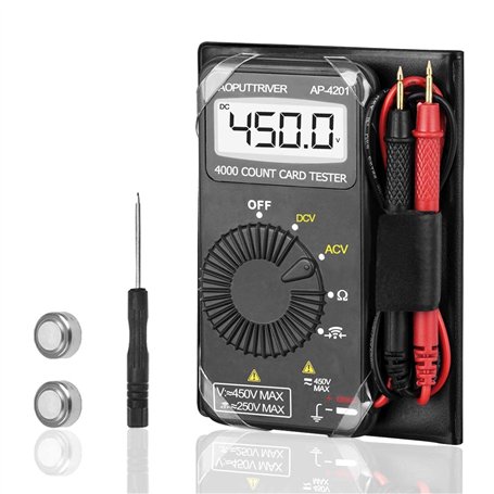 Mini Multimètre de Poche Numérique à Sélection Automatique AP-4201 4000 Comptes Multimètre Numérique de Poche pour Tension AC/DC