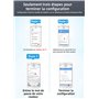 Répéteur WiFi Puissant 300Mbps，2.4GHz Amplificateur WiFi avec WPS,Répéteur WiFi 4 Antennes, 1 Ports LAN, Compatible avec Toutes 