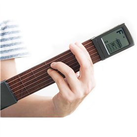 YUEKO SOLO SCT-80 Outil de pratique d'accords de guitare portable avec tableau d'accords rotatif pour débutants (gris argenté