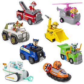 LA PAT' PATROUILLE - VEHICULE + FIGURINE - Véhicule de 15 cm Avec 1 Figurine À Collectionner Pat' Patrouille - Paw Patrol - 6052