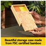 Mindful Classics Lot de 2 dominos en bois durables avec étui de rangement en bois, pour adultes et enfants à partir de 8 ans