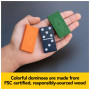 Mindful Classics Lot de 2 dominos en bois durables avec étui de rangement en bois, pour adultes et enfants à partir de 8 ans