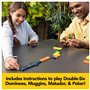 Mindful Classics Lot de 2 dominos en bois durables avec étui de rangement en bois, pour adultes et enfants à partir de 8 ans
