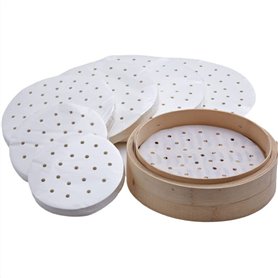 Hothotgirl Lot de 250 feuilles de papier Dim Sum pour cuiseur à vapeur en bambou