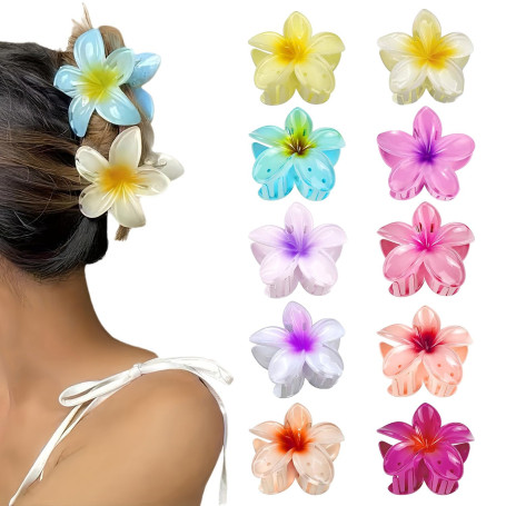 EUZUXU 10 Pièces Pinces à Cheveux en Forme de Fleur