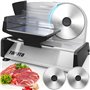 TOPOTO Trancheuse de viande à usage domestique avec 2 lames de 19