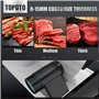 TOPOTO Trancheuse de viande à usage domestique avec 2 lames de 19,1 cm d'épaisseur réglable de 0 à 15 mm d'épaisseur réglable po