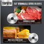 TOPOTO Trancheuse de viande à usage domestique avec 2 lames de 19,1 cm d'épaisseur réglable de 0 à 15 mm d'épaisseur réglable po