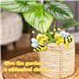 LUMOOM 2PCS Figurines d'abeille De Jardin, Petites Abeilles Mignonnes, Figurines De Jardin en RéSine, Animaux Ornementaux pour B