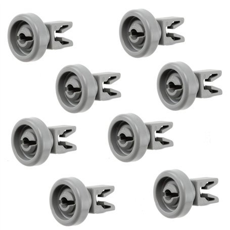 Lot de 8 roulettes de panier supérieur de lave-vaisselle compatibles avec Zanussi 50286967000 50269970005 50278101006 5026992100