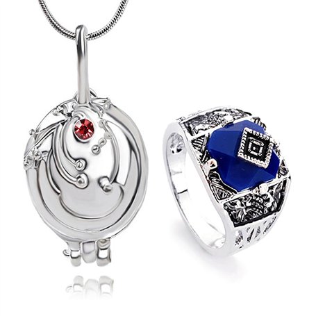 HJYZY The Vampire Diaries Lot de 12 bijoux autocollants Elena Gilbert avec pendentif en forme de verveine pour les fans