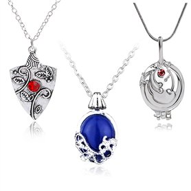 HJYZY Daywalking Katherine Sapphire Vampire Jewelry Elena Gilbert Lot de 33 colliers amulette en argent antique avec autocollant
