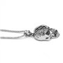 JKJF Collier Pendentif Tête de Mort en Acier inoxydable Chaîne Crâne Gothique Hip Hop Punk Rock Collier pour Homme - Argent