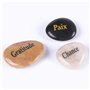 ROCKIMPACT 50 Pierres Gravées Message Chanceuse Inspirant, Cadeau avec Gravure Inspiration Mot, Jardin Décoratifs Galets, Bonheu