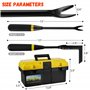 Kemaier Lot de 7 outils de jardinage en acier inoxydable, outils de jardinage à la main robustes avec boîte à outils, adaptés po