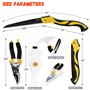 Kemaier Lot de 7 outils de jardinage en acier inoxydable, outils de jardinage à la main robustes avec boîte à outils, adaptés po