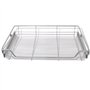 Tiroir Télescopique de Cuisine, Panier Coulissant pour Placard Cuisine Panier de Rangement Coulissant Panier en treillis métalli