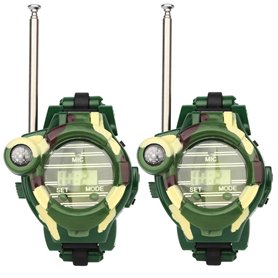 FeiWen 2 Pcs Montres Talkie Walkie Camouflage Regarder Les Enfants Jouets en Plein air Famille Jeu