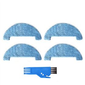 BLUELIRR Lot de 4 Chiffons de Nettoyage en Microfibre compatibles avec aspirateur Robot AMIBOT Spirit/Animal H2O