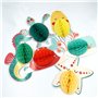 DUGYIRS 14 Pièces Découpes de Papier Nid D'abeille de Poissons Tropicaux Sous La Plage de La Mer Décorations Suspendues à Thème 