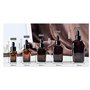 VASANA Lot de 3 flacons carrés rechargeables en verre ambré épais avec compte-gouttes pour les yeux, échantillons de produits co