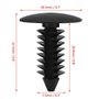 100Pcs Garniture de porte de voiture universelle Rivets de pare-chocs Clip Vis Attache de retenue clips