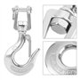 Duokon Crochet de Levage pivotant en Acier Inoxydable 304 avec Accessoire de grement de loquet (650 kg / 1000 kg)(650kg)