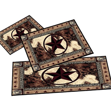 Lot de 3 tapis de cuisine occidentaux