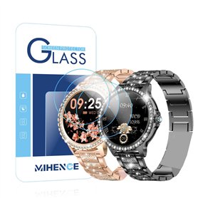 MIHENCE Lot de 3 films de protection d'écran en verre trempé anti-rayures 9H pour montre connectée LIGE/DekeFit i58 1