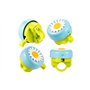 AISHEMI Sonnette de guidon de vélo pour enfants avec ruban à gland pour filles et garçons, avec long ruban coloré (bleu)
