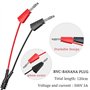 Cleqee - Lot de câbles de test BNC - Sondes d'oscilloscope BNC vers crocodile crocodile crocodile BNC vers minigrabber - Clips B