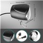 Phare de Vélo Electrique 12V 24V 36V 48V, 2 en 1 klaxon et Lampe à LED Avant pour Vélo E-Scooter Eclairage