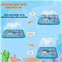 Edmirfun Requins Tapis de Jet d'eau pour Jouets Enfants,170cm Tapis De Pulvérisation D'éclaboussure d'eau Splash Sprinkle Play M