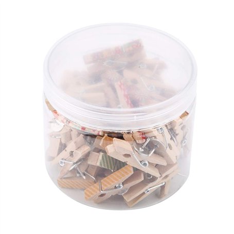 50pcs Pinces à Clips avec Pinces en Bois punaises punaises punaises pour Tableaux en liège Notes sur Les œuvres d'art