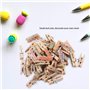 50pcs Pinces à Clips avec Pinces en Bois punaises punaises punaises pour Tableaux en liège Notes sur Les œuvres d'art