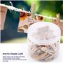 50pcs Pinces à Clips avec Pinces en Bois punaises punaises punaises pour Tableaux en liège Notes sur Les œuvres d'art