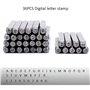 WiMas 36PCS poinçons en métal avec chiffres et lettres, Lettres à frapper, 4mm