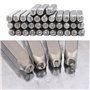 WiMas 36PCS poinçons en métal avec chiffres et lettres, Lettres à frapper, 4mm