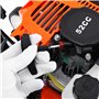 Samger Moteur de Cultivateur 52cc Motobineuse Thermique 2 Temps Motoculteur Essence 1.65KW, Largeur de Travail 28cm, Profondeur 